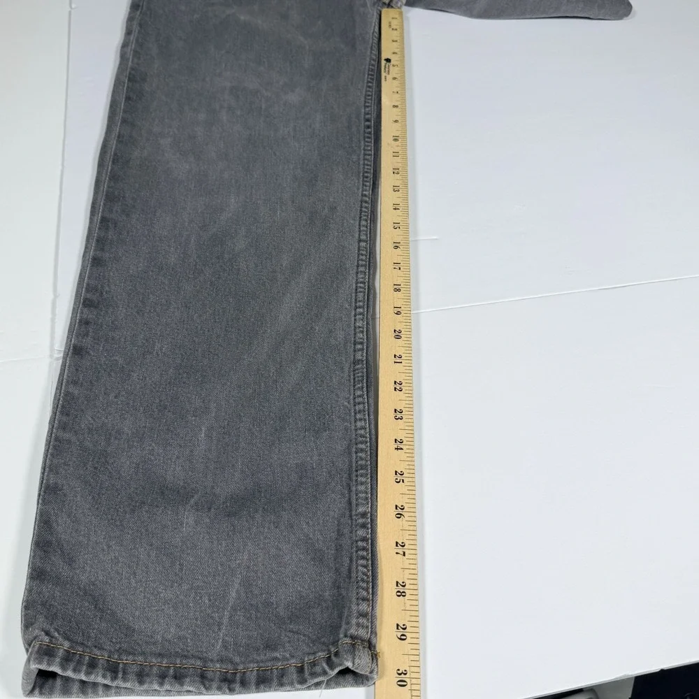 Levi's 550 Jeans Mens 36x32 Dark Gray Denim Cotton Stretch Straight Relaxed Fit